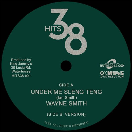 Image of Front Cover of 7" - /VG+ - WAYNE SMITH, Under Me Sleng Teng (Hits 38; HITS38-001, Germany 2024 Reissue, Solid Centre), ,  - 1926228E