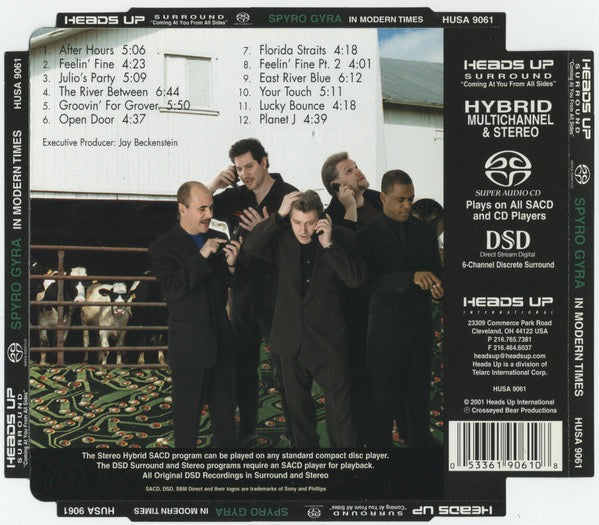 Image of Back Cover of SACD - M/M - SPYRO GYRA, In Modern Times (Heads Up International; HUSA 9061, US 2001, Hybrid, Multichannel), Still SEALED In Shrinkwrap,  - 1916291C