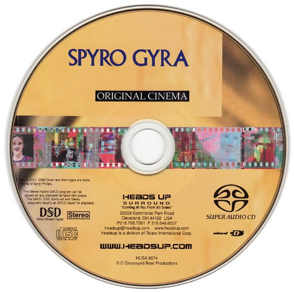 Image of Label Cover of SACD - M/M - SPYRO GYRA, Original Cinema (Heads Up International; HUSA 9074, US 2002, Hybrid, Multichannel), Still SEALED In Shrinkwrap,  - 1916293C
