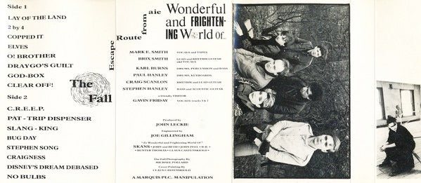 Image of Back Cover of Cassette - VG+/VG+ - THE FALL, Escape Route From Aie / Wonderful And Frightening World Of... (Beggars Banquet; BEGC 58, 	UK 1988, J - Card, Double Play Cassette), ,  - 1936111E