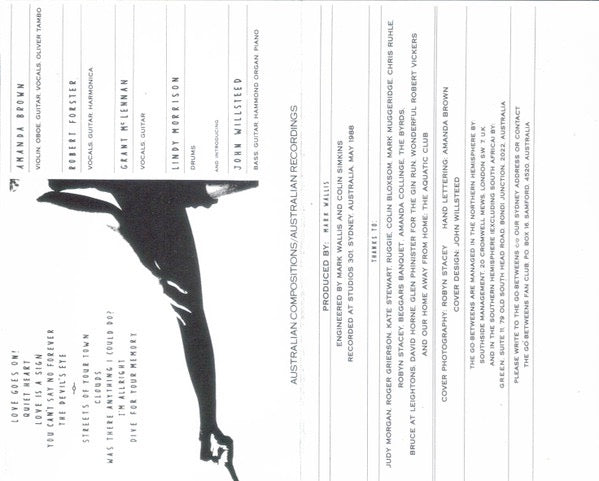 Image of Back Cover of Cassette - VG+/VG+ - THE GO-BETWEENS, 16 Lovers Lane (Beggars Banquet; BEGC 95, 	UK 1988, J - Card), ,  - 1936113E