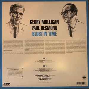 Image of Back Cover of LP - VG/VG+ - GERRY MULLIGAN - PAUL DESMOND QUARTET, Blues In Time (Jazz Wax Records; JWR 4518, Europe 2009 Reissue), Edge and Ring Wear, pen on back cover, corner crease,  - 1946242S