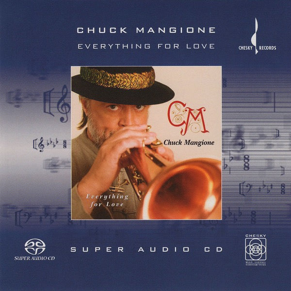 Image of Front Cover of SACD - M/M - CHUCK MANGIONE, Everything For Love (Chesky Records; SACD228, US 2001 Reissue, Hybrid, Multichannel, Stereo), Still SEALED in stickered shrinkwrap. Old security tag stuck on front shrinkwrap.,  - 1916350C