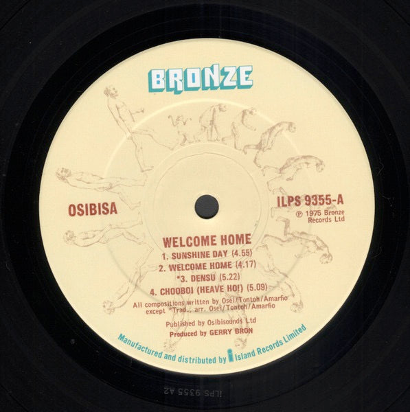 Image of Label Cover of LP - G+/VG - OSIBISA, Welcome Home (Bronze; ILPS 9355, UK 1975, Gatefold), Surface tear to front sleeve and inside gatefold.,  - 2316557C