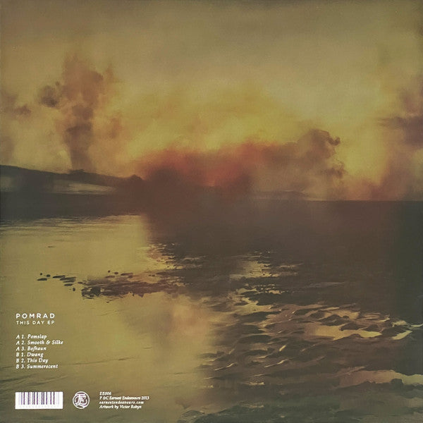 Image of Back Cover of 12" EP - VG/G+ - POMRAD, This Day (Earnest Endeavours; EE006, Europe 2013), Sleeve has some wear and pinching at edges / corners,  - 1916339C