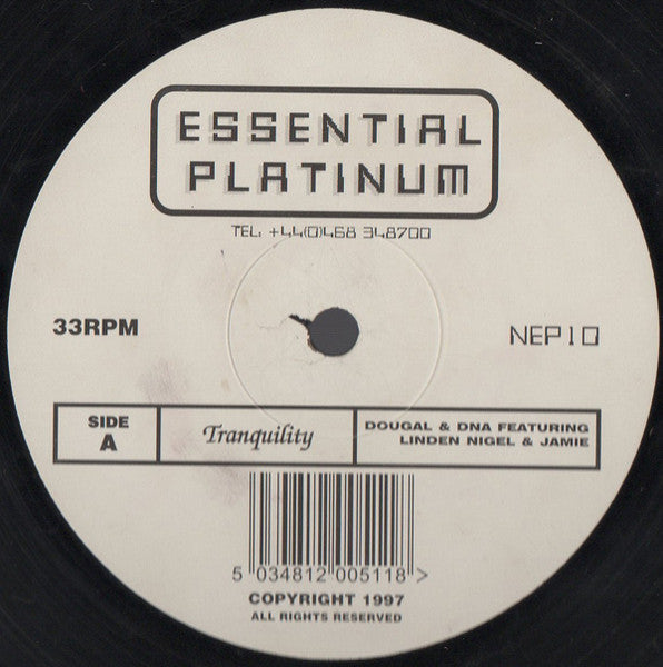 Image of Label Cover of 12" - G+/G+ - DOUGAL & DNA, Tranquility / Tears In Your Eyes (New Essential Platinum; NEP10, UK 1997, Picture Sleeve), ,  - 1916396C
