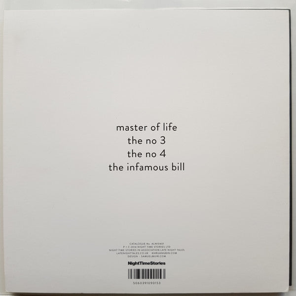 Image of Back Cover of 10" - VG+/VG+ - KHRUANGBIN, The Infamous Bill (Night Time Stories; ALN10401, UK 2014, Picture Sleeve, Black Inner, Limited Edition, Numbered 0187 / 1000), ,  - 1926264E