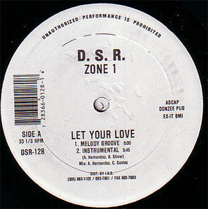 Image of Front Cover of 12" - /VG+ - ZONE 1, Let Your Love (Deep South Recordings; DSR-128, US 1992, Stickered Plain Sleeve), ,  - 1946211S