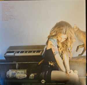 Image of Back Cover of 2xLP - NEW/NEW - KENDRA MORRIS, Banshee (Karma Chief Records; KCR12036, US 2024, Gatefold, Gold Swirl vinyl), + "Fine Right Here / Birthday Song" Personalised Test Pressing 7" Colemine Logo Sticker,  - 1936039E