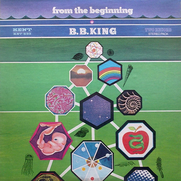 Image of Front Cover of LP - VG/VG - B.B. KING, From The Beginning (Kent; KST-533, US 1970s Reissue, Pasteback Sleeve), Disc two lightly fogged. Sleeve has corner cut; wear and some light staining,  - 1916434C