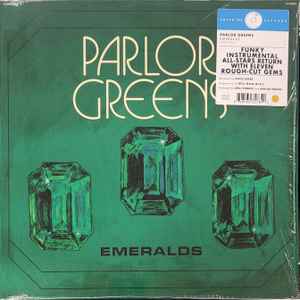 Image of Front Cover of LP - NEW/NEW - PARLOR GREENS, Emeralds (Colemine Records; CLMN 12072, US 2026, Gold Vinyl), Signed "Emeralds" Band Photo (Approx. 8 x 10"), Colemine Fold-Out Poster, Colemine Logo Sticker,  - 2056022S