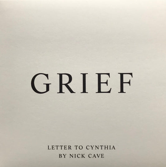 Image of Front Cover of 7" - EX/EX - NICK CAVE, Grief (Cave Things; CAVETHINGS005, UK 2021, Picture Sleeve, Limited Edition), ,  - 2326209E