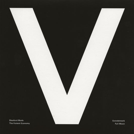Image of Front Cover of 7" - VG+/VG+ - SLEAFORD MODS / EXTNDDNTWRK, The Violent Economy / Full Moon (Electronic Sound; ES798, UK 2023, Picture Sleeve, White Vinyl), Sleeve still in opened shrinkwrap,  - 1916444C