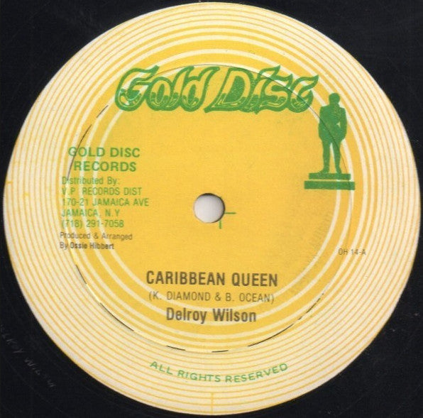 Image of Front Cover of 12" - /VG - DELROY WILSON, Caribbean Queen (Gold Disc; OH-14, US 1990s), ,  - 1916408C
