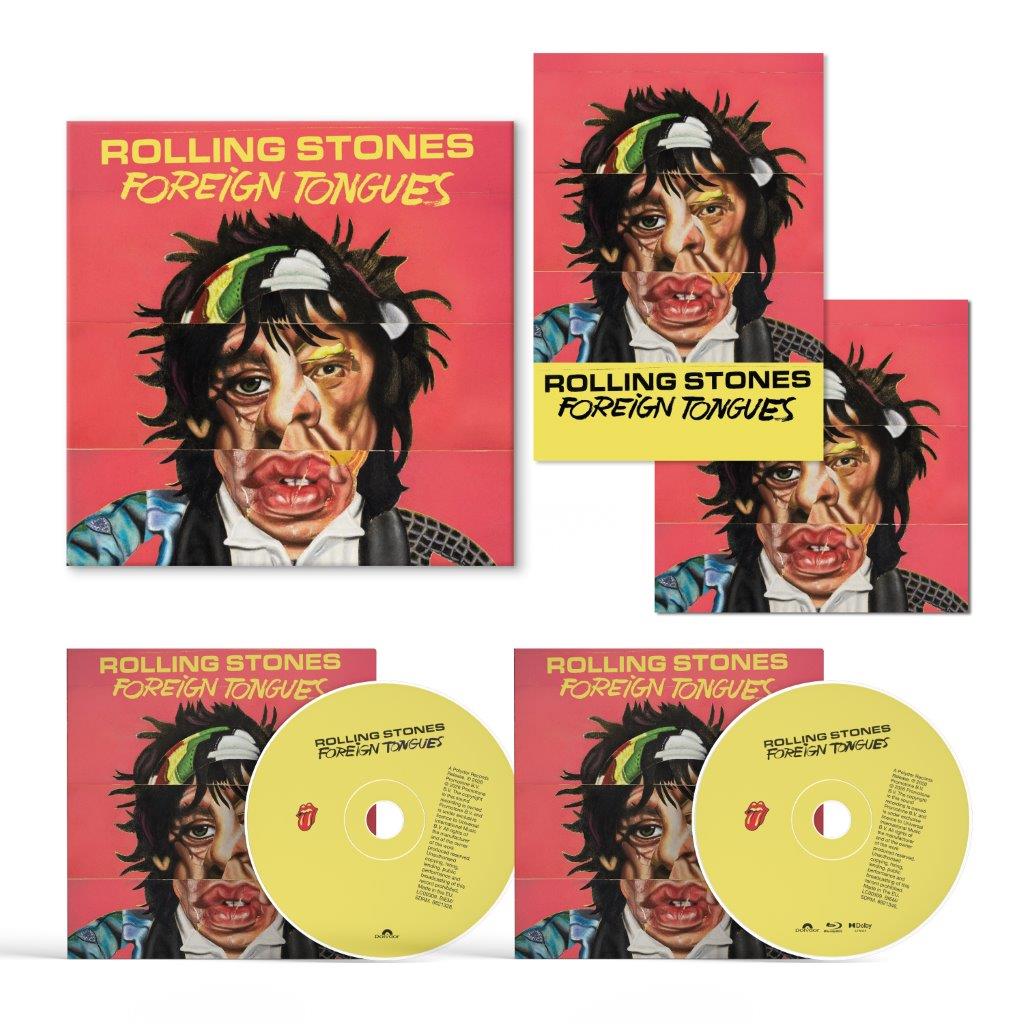 Image of Back Cover of CD - NEW/NEW - ROLLING STONES, Foreign Tongues (Polydor; 8821344, Europe 2026, Limited edition boxset includes CD in digisleeve with 16-page lyric booklet, 7” art print, foldout poster, and Blu-ray featuring Dolby Atmos, 5.1 Surround and Hi-Res Stereo audio.), , Foreign Tongues, the incredibly vibrant 14-track new album from the Rolling Stones, follows less than three years after the band’s universally acclaimed, Grammy Award-winning Hackney Diamonds, which topped charts worldwide and