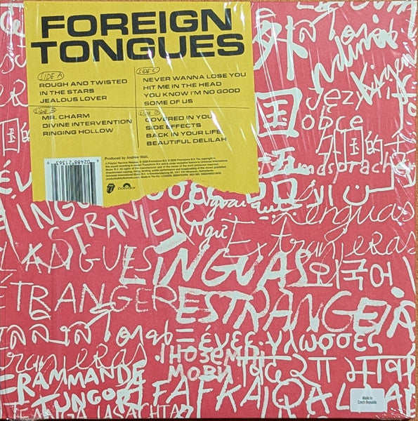 Image of Back Cover of 2xLP - NEW/NEW - ROLLING STONES, Foreign Tongues (Polydor; 8821363, Europe 2026, Gatefold, 2 Inners, Indie Exclusive Green Vinyl), , Foreign Tongues, the incredibly vibrant 14-track new album from the Rolling Stones, follows less than three years after the band s universally acclaimed, Grammy Award-winning Hackney Diamonds, which topped charts worldwide and achieved multi-platinum success. Preceded by the upbeat and infectious lead single  In The Stars , Foreign Tongues was brought to