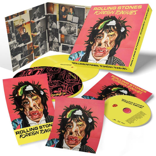 Image of Front Cover of LP - NEW/NEW - ROLLING STONES, Foreign Tongues (Polydor; 8821368, Europe 2026, Gatefold, Limited edition vinyl boxset includes 180g yellow vinyl, foldout poster, 12  art print, vinyl slip-mat, and Blu-ray featuring Dolby Atmos, 5.1 Surround and Hi-Res Stereo audio.), , Foreign Tongues, the incredibly vibrant 14-track new album from the Rolling Stones, follows less than three years after the band s universally acclaimed, Grammy Award-winning Hackney Diamonds, which topped charts world