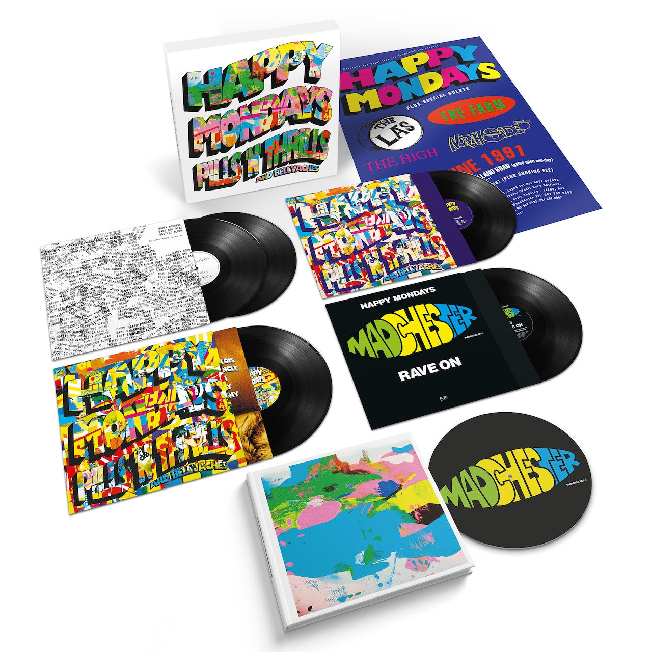 Image of Back Cover of 5xLP - NEW/NEW - HAPPY MONDAYS, Pills ‘n’ Thrills and Bellyaches (London Records Ltd.; LMS1725740, Europe 2026 Reissue, 5LP Boxset), ,  - 9400682C