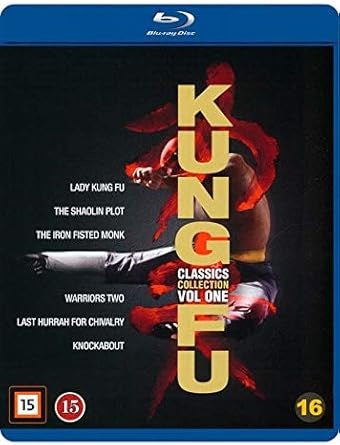 Image of Front Cover of 6xBlu-Ray - VG+/VG+ - VARIOUS, Kung Fu Classics Vol 1 (Hapkido/Shaolin Plot/Iron Fisted Monk/Warriors Two/Last Hurrah For Chivalry/Knockabout) (Non Stop Entertainment ; 8319663, Denmark 2019), ,  - 1936239E