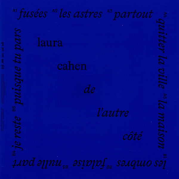 Image of Back Cover of LP - EX/EX - LAURA CAHEN, De L'autre C t  ([PIAS] Le Label ; PIASLL234LP, France 2025, Inner, Blue Vinyl), Stickered Plastic Outer Sleeve,  - 1926198E