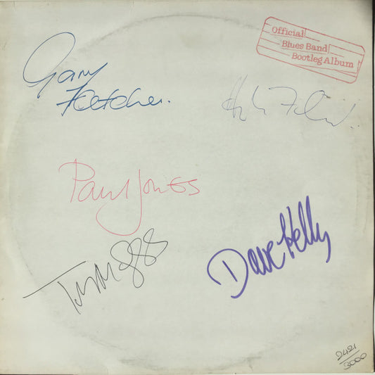 Image of Front Cover of LP - VG/EX - THE BLUES BAND, Official Blues Band Bootleg Album (Not On Label ; BBBP 101, UK 1980, Stamped Plain Sleeve, Fully Autographed And Hand Numbered), Limited Edition No 2131/3000, Ring Wear And Slight Discolouration To Sleeve,  - 1926192E
