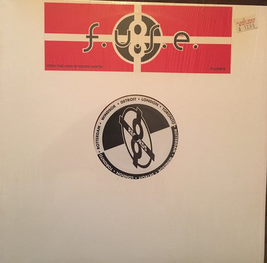 Image of Front Cover of 12" - VG+/VG+ - F.U.S.E., Substance Abuse (Plus 8 Records; PLUS8013, Canada 1991, Stickered Plain Sleeve, Limited Edition, Red Vinyl.), Highlighter on centre label. Very minor ringwear to sleeve.,  - 2026075E