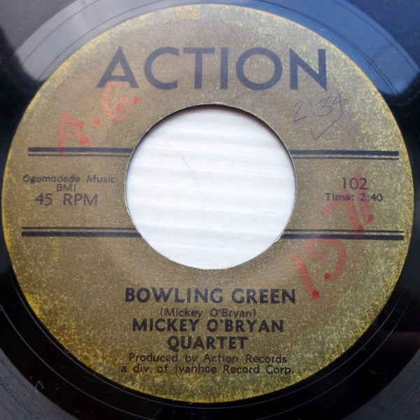 Image of Back Cover of 7" - /VG - MICKEY O'BRYAN QUARTET, A Caribbean Experience / Bowling Green (Action Records ; 101, US , Plain Sleeve), ,  - 1916457C