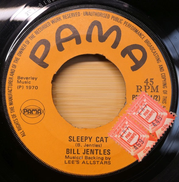 Image of Back Cover of 7" - /G - BILL JENTLES, What A Woman (Pama Records; PM 801, UK 1970), Lots of streaky marks.,  - 1916459C