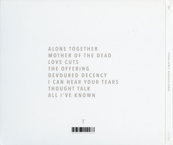 Image of Back Cover of CD - VG+/VG+ - RITUAL HOWLS, Rendered Armor (Felte; FLT-056, US 2019, Digipak), ,  - 1936250E