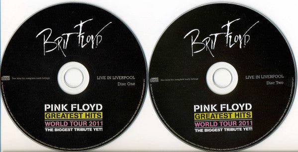 Image of Label Cover of 2xCD - EX/EX - BRIT FLOYD, Pink Floyd Greatest Hits - Live In Liverpool 2011 (CMP Entertainment; CMPCD6, Europe 2011), ,  - 2056166S