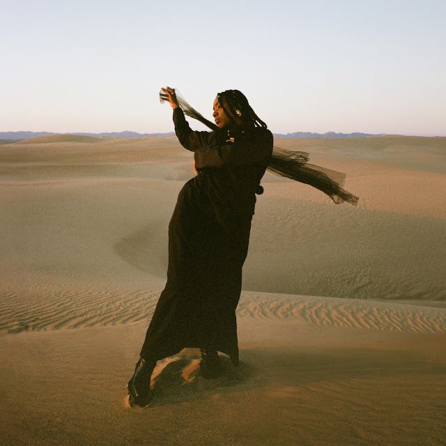Image of Front Cover of LP - NEW/NEW - DUA SALEH, Of Earth & Wires (Ghostly International; GI476LP-C1, Europe 2026, Blue Sapphire Vinyl), , Sudanese-American artist Dua Saleh continues their boundless ascent with Of Earth & Wires, a resolutely warm, spiritual, and frenetic album exploring notions of home, humanity, and renewal.Featuring contributions from Justin Vernon (Bon Iver), aja monet, Gaidaa, and more, Saleh threads and deconstructs indie, R&B, and electronic pop with flashes of Sudanese folk, UK d