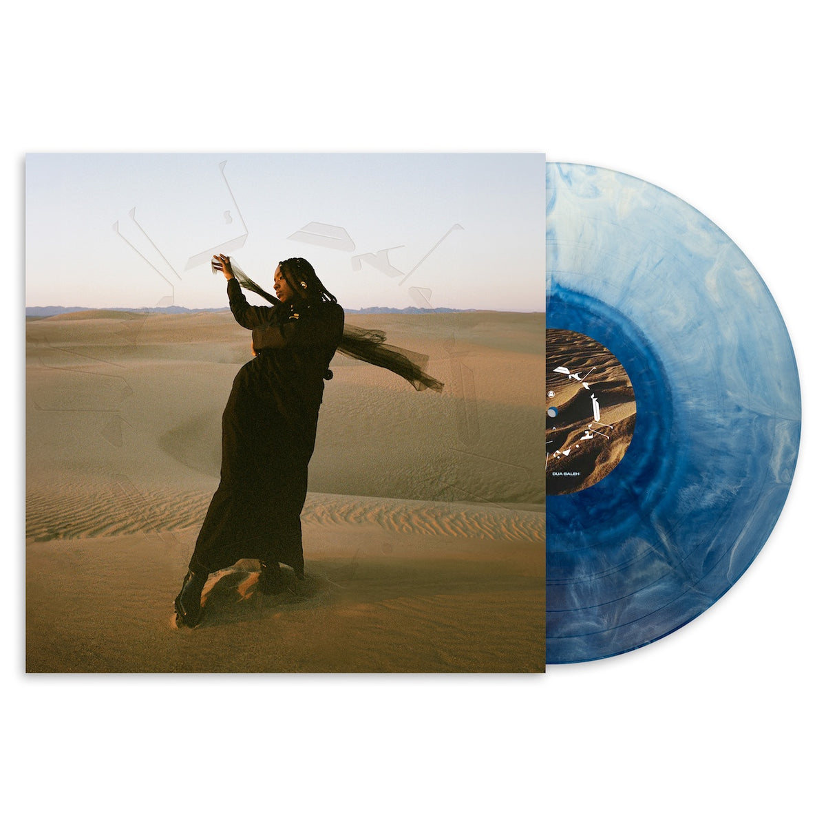 Image of Back Cover of LP - NEW/NEW - DUA SALEH, Of Earth & Wires (Ghostly International; GI476LP-C1, Europe 2026, Blue Sapphire Vinyl), , Sudanese-American artist Dua Saleh continues their boundless ascent with Of Earth & Wires, a resolutely warm, spiritual, and frenetic album exploring notions of home, humanity, and renewal.Featuring contributions from Justin Vernon (Bon Iver), aja monet, Gaidaa, and more, Saleh threads and deconstructs indie, R&B, and electronic pop with flashes of Sudanese folk, UK da