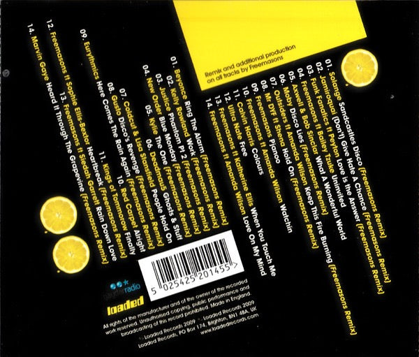 Image of Back Cover of 2xCD - EX/EX - FREEMASONS, Shakedown 2 (Loaded Records; LOADED14CD, UK 2009, Jewel Case), ,  - 2016004C