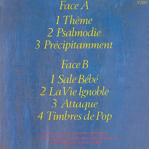 Image of Back Cover of LP - VG/VG - PUBLIC IMAGE LIMITED (PIL), Paris Au Printemps (Virgin; V2183, UK 1980, Label tracklisting in 2 columns), Light marks only. Edge and ring wear,  - 3346353S