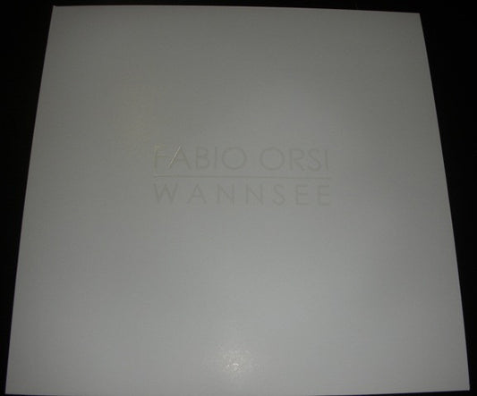 Image of Front Cover of LP - VG+/VG+ - FABIO ORSI, Wannsee (Ricerca Sonora; RS3, Italy 2012, Embossed Sleeve, 2 Inserts, S. Sided. First 20 copies are hand-numbered and comes with 6 original photos by Fabio Orsi taken at Wannsee location.), Contains one photo insert and one postcard,  - 2026035E