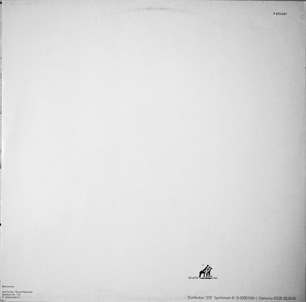 Image of Back Cover of LP - G+/VG+ - MENTOCOME, Mentocome (Giraffe Rec. ; F 670.047, Germany 1992, Insert), Spine Totally Split, Sticker Stuck To Rear Sleeve,  - 1926442E