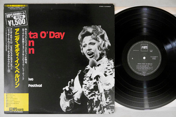 Image of Front Cover of LP - VG/VG+ - ANITA O'DAY, Anita O'Day In Berlin, Recorded Live At The Berlin Jazz Festival (MPS Records; ULS-6068-P, Japan 1982 Reissue, Missing the OBI), A little edge and ringwear. ,  - 2026046E