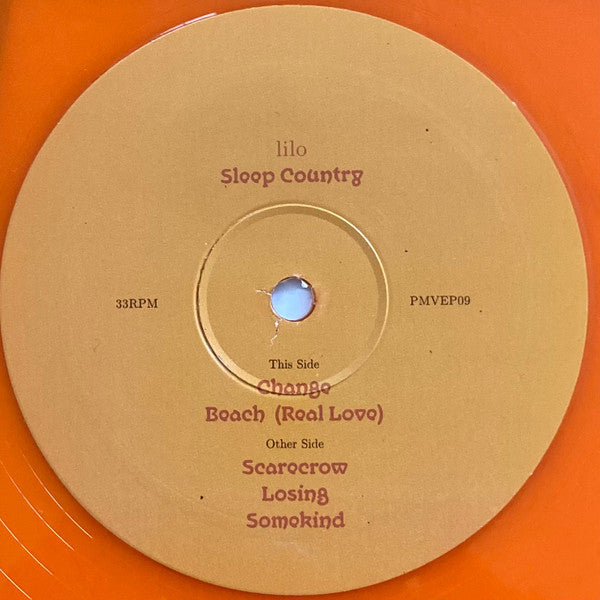 Image of Label Cover of 12" EP - VG+/EX - LILO, Sleep Country (Practise Music ; PMVEP09, UK 2022, Picture Sleeve, Orange Vinyl), Corner Bump,  - 1926435E