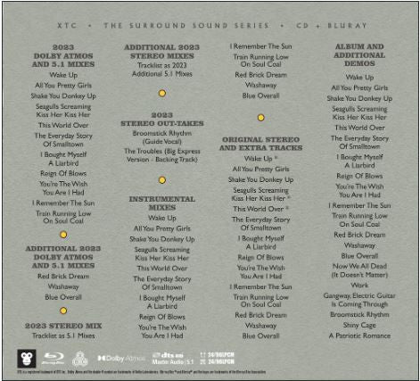 Image of Back Cover of CD - VG+/VG+ - XTC, The Big Express (Ape House; APEBDA107, UK 2023 Reissue,  Blu-ray Audio, Album, Reissue, Stereo, Multichannel, Atmos), Does NOT include signed postcard.,  - 2016092C