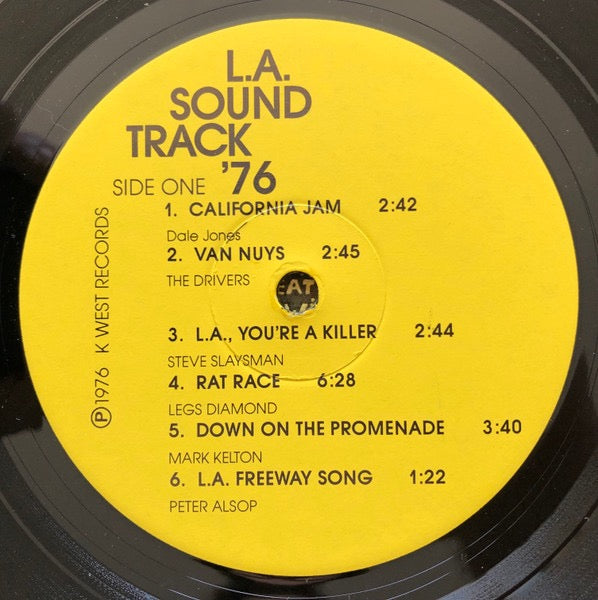 Image of Label Cover of LP - VG/VG - VARIOUS, L.A. Soundtrack '76 (K West Records; none, US 1976, Pasteback Sleeve), ,  - 2016100C