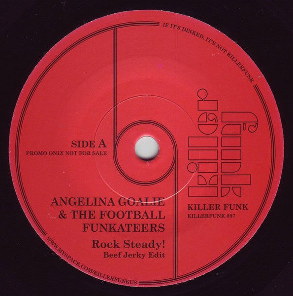 Image of Front Cover of 7" - /VG+ - ANGELINA GOALIE & THE FOOTBALL FUNKATEERS / LOUIS PEREZ & THE PERUVIAN PERSUASIONS, Rock Steady! / Que Se Sepa (Killer Funk; KILLERFUNK 007, US 2009), ,  - 2026087E