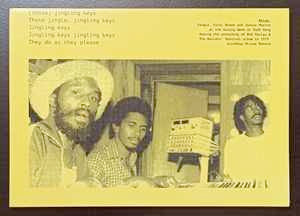 Image of Back Cover of 7" - EX/EX - SANGIE DAVIS, Jingling Keys (Horus Records; HRV 125, UK 2023, Single Sheet Sleeve, Insert), Includes original insert.,  - 2016126C