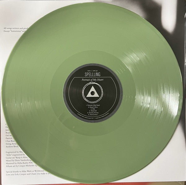 Image of Label Cover of LP - EX/VG+ - SPELLLING, Portrait Of My Heart (Sacred Bones Records; SBR-347, US 2025, Inner, Olive Green Vinyl), Still In Opened Shrinkwrap With Hype Sticker,  - 2016162C
