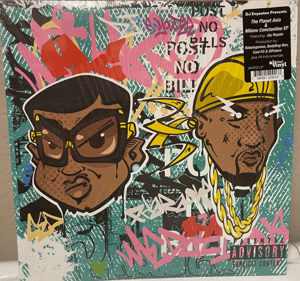 Image of Front Cover of 12" EP - VG+/VG+ - DJ ENYOUTEE PRESENTS PLANET ASIA & MILANO CONSTANTINE, The Planet Asia & Milano Constantine EP (Air Vinyl Records; AV012-LP, US 2020 Reissue), ,  - 2046073S