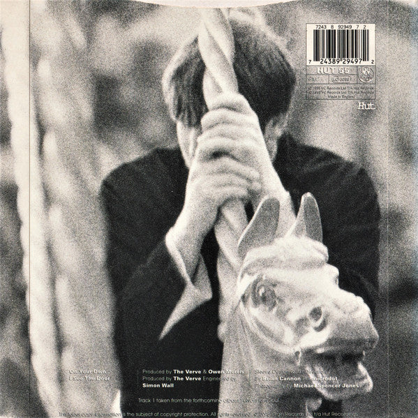 Image of Back Cover of 7" - VG/VG+ - THE VERVE, On Your Own (Hut Recordings; HUT 55, UK 1995, Picture Sleeve, Green Vinyl, Limited Edition), ,  - 2056061S
