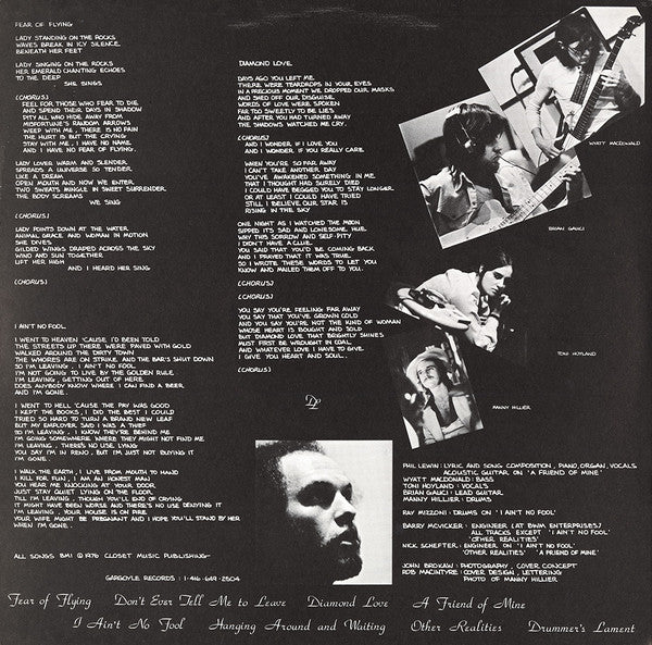 Image of Back Cover of LP - EX/EX - PHILIP JOHN LEWIN, Diamond Love And Other Realities (Gargoyle Records; BWM-102, Canada 1976), Still In Opened Shrinkwrap,  - 1926421E