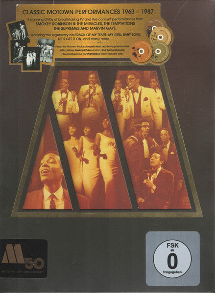 Image of Front Cover of 4xDVD - EX/EX - SMOKEY ROBINSON & THE MIRACLES*, THE TEMPTATIONS, THE SUPREMES AND MARVIN GAYE, Classic Motown Performances 1963 - 1987 (Universal Music Entertainment; 0602514732376, Europe 2009, Box Set), SEALED,  - 2056045S