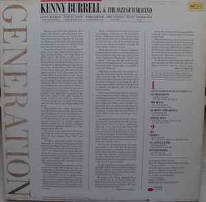 Image of Back Cover of LP - VG/VG+ - KENNY BURRELL & THE JAZZ GUITAR BAND, Generation (Blue Note; BT 85137, France & Benelux 1987, DMM (Direct Metal Mastering)), Lightest craesing arund edges of sleeve. Evidence of previous price sticker & ringwear. Writing on back of sleeve.,  - 2026097E