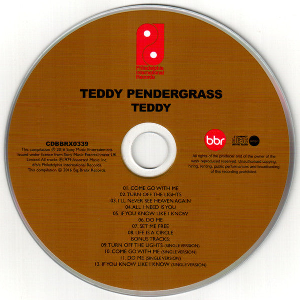 Image of Label Cover of CD - M/M - TEDDY PENDERGRASS, Teddy (Big Break Records; CDBBRX 0339, UK 2016, Super Jewel case), ,  - 2036075E