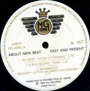 Image of Label Cover of 2xLP - VG/VG - VARIOUS, About New Beat - Past & Present (MG Records ; MG 66002, Belgium 1989, Gatefold), light scuffs one side only. sticker front sleeve - minor. pen on label - minor,  - 2046101S